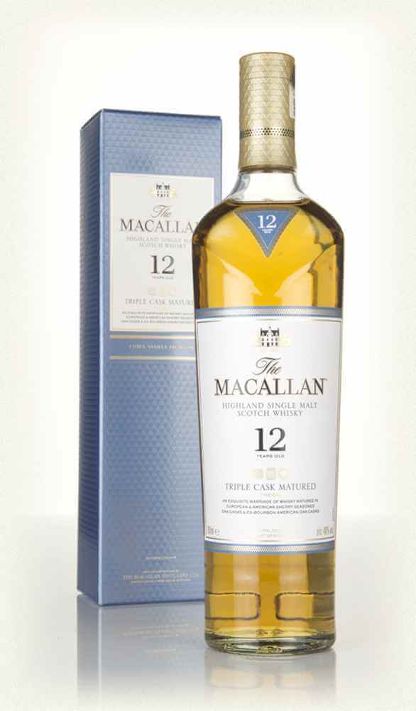 THE MACALLAN HIGHLAND SINGLE MALT S SCOTCH WHISKY 12 YEARS OLD 70cl TRIPLE  CASK MATURED